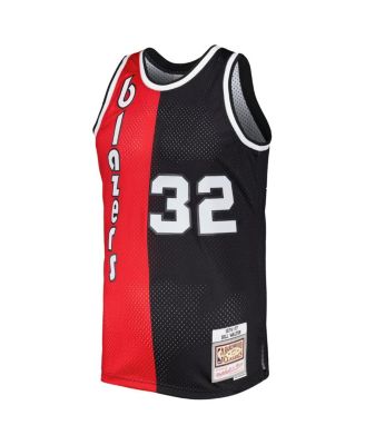 Men's Bill Walton Red, Black Portland Trail Blazers Hardwood Classics 1976-77 Split Swingman Jersey
