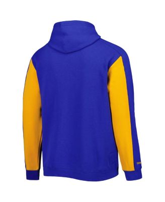 Men's Royal, Gold Milwaukee Brewers Colorblocked Fleece Pullover Hoodie