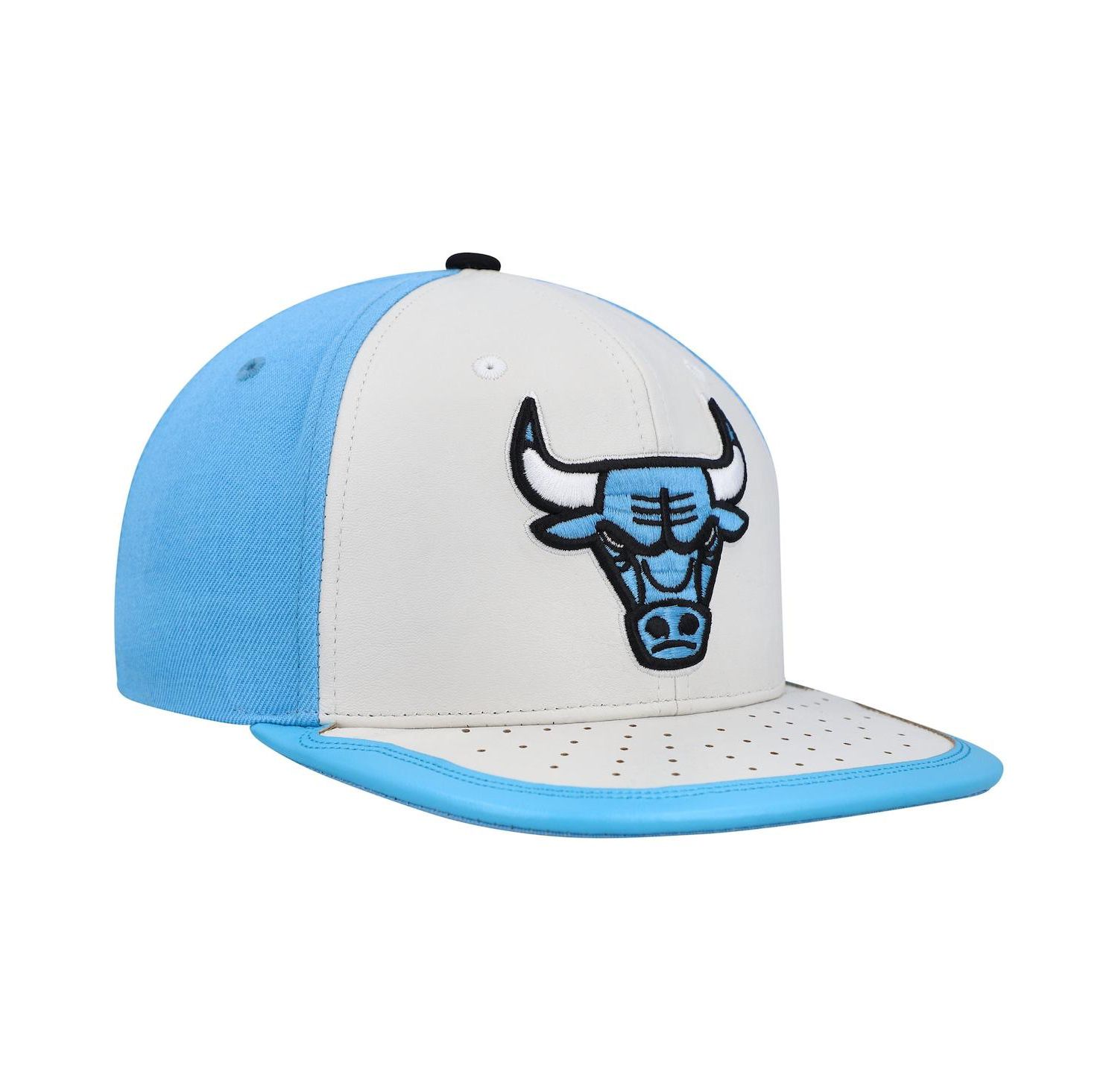 Men's White, Light Blue Chicago Bulls Day One Snapback Hat