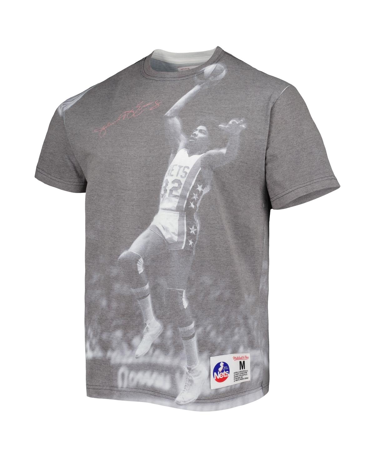 Mitchell & Ness Men's  Julius Erving Heather Gray New York Nets Above The Rim T-shirt In Heather Gray