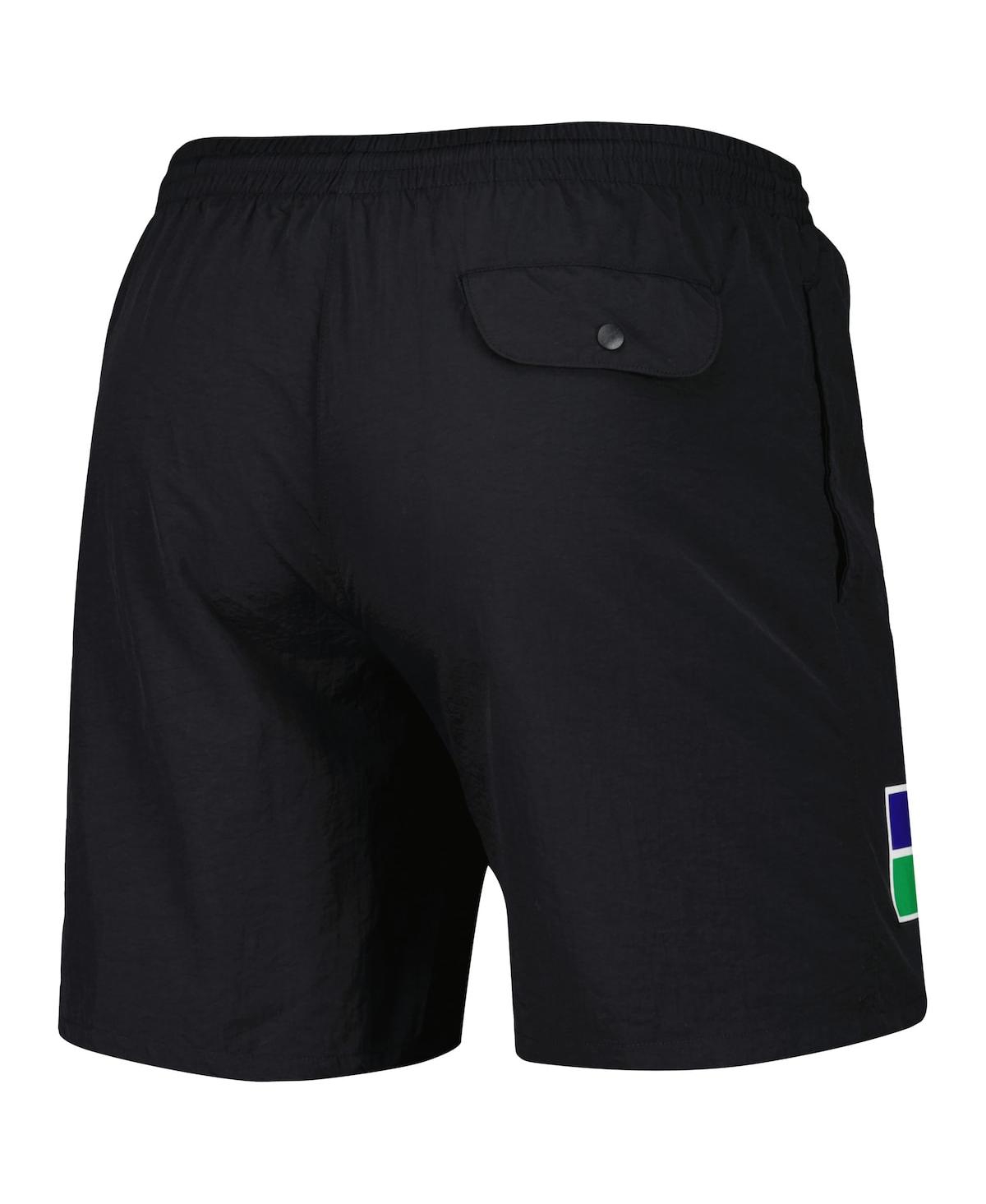 Mitchell & Ness Men's  Black Seattle Seahawks Team Essentials Nylon Shorts In Black