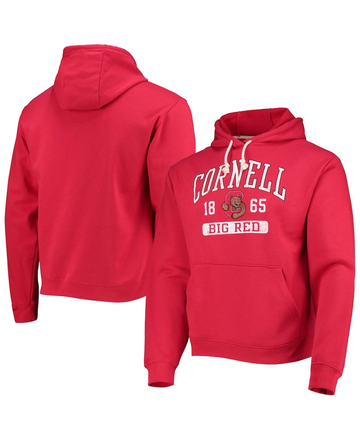 League Collegiate Wear Men's  Red Cornell Big Red Volume Up Essential Fleece Pullover Hoodie