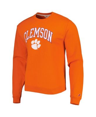 Men's Orange Clemson Tigers 1965 Arch Essential Fleece Pullover Sweatshirt