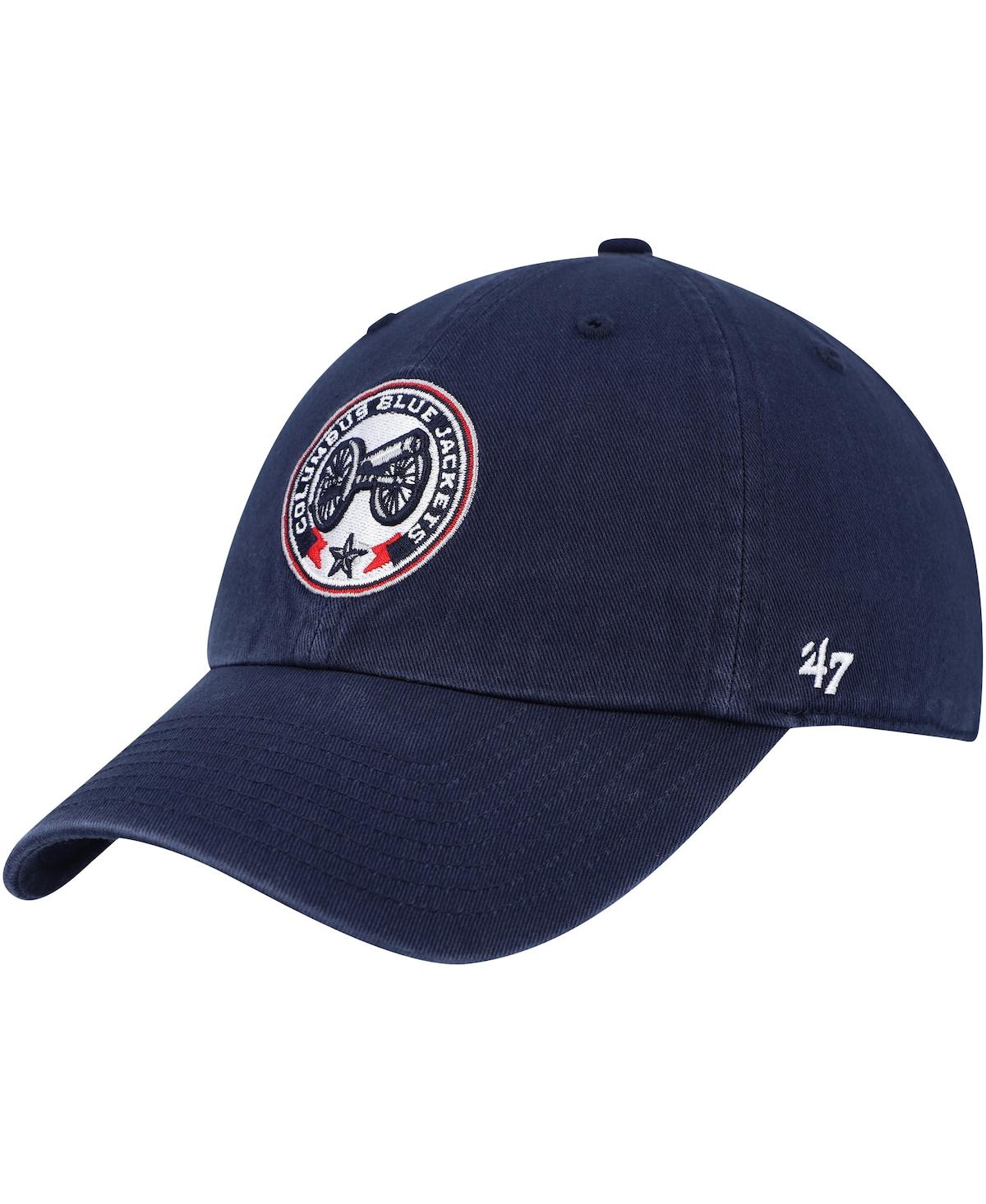 47 Brand Men's ' Navy Columbus Blue Jackets Alternate Clean Up Adjustable Hat