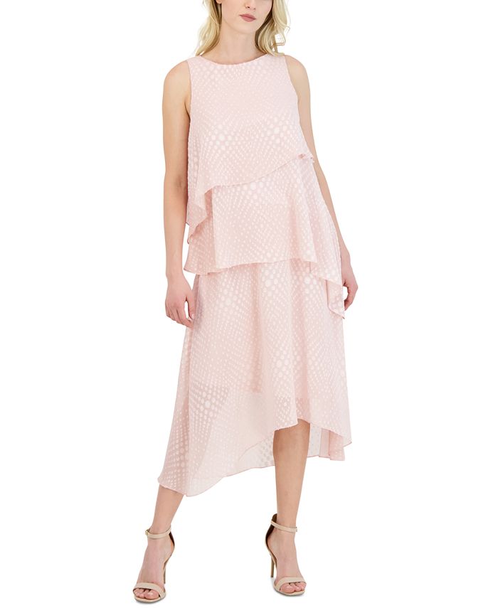 Donna Ricco Women s Boat Neck Sleeveless High Low Dress Macy s