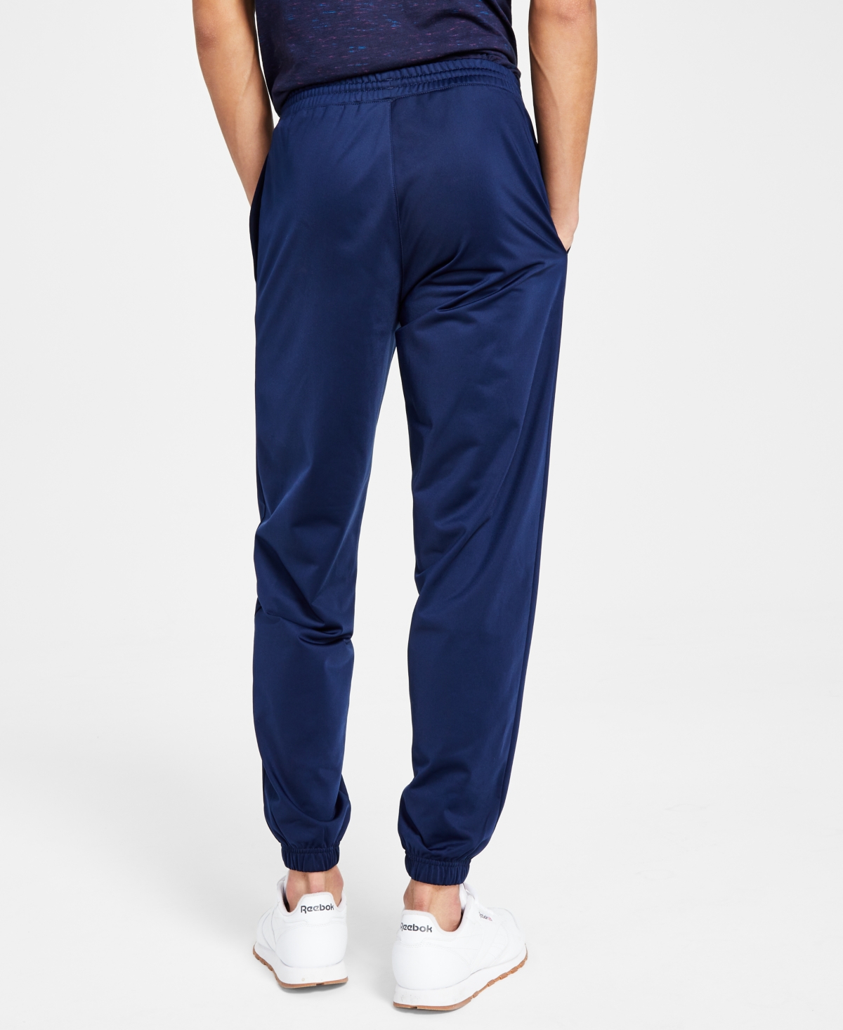 Reebok Men's Regular-Fit Identity Vector Drawstring Track Pants - Red / White