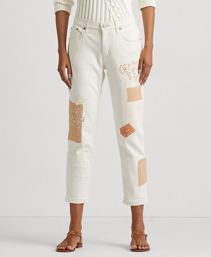 Lauren Ralph Lauren Women's Patchwork Relaxed Tapered Ankle Jeans & Reviews  - Jeans - Women - Macy's