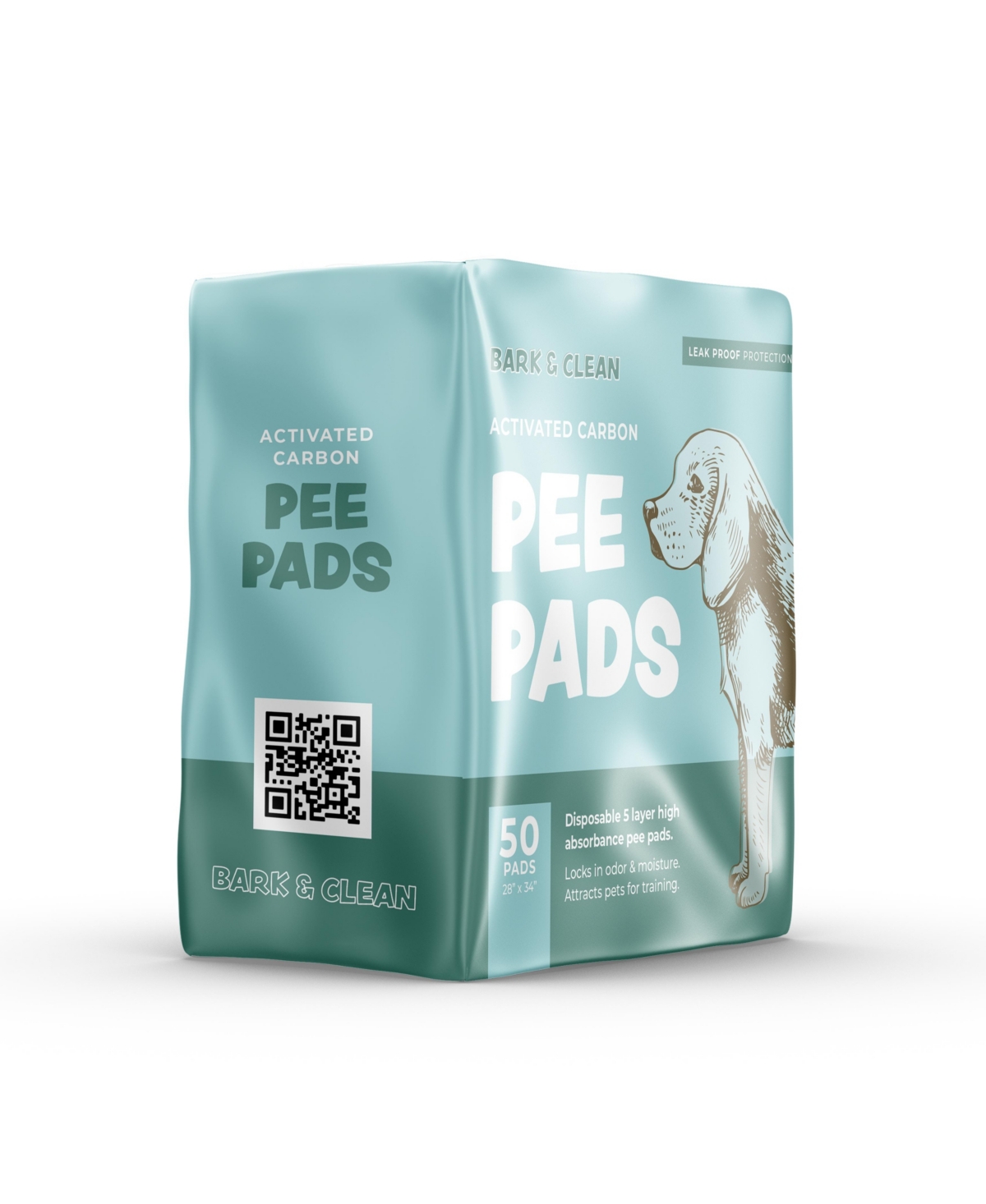 Dog and Puppy Pee Pads, Leak-Proof Design, Quick-Dry, Heavy Duty Absorbency, 28" x 34" Xl, 50 Count - Charcoal