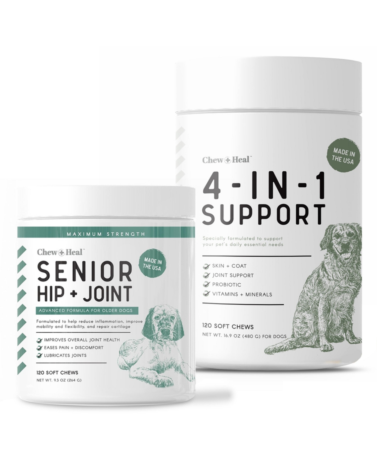 MaxProtect Senior Hip + Joint Support, Dog Supplement & Multivitamin - 240 Delicious Total Chews