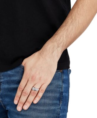 Men's Lab Grown Diamond Diagonal Band (1 ct. t.w.) in 10k Gold