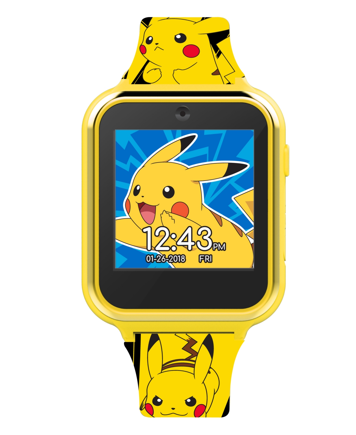 Pokémon Children's Yellow Silicone Smart Watch 38mm