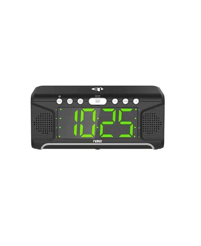 Naxa Dual Alarm Clock with Qi Wireless Charging Macy's