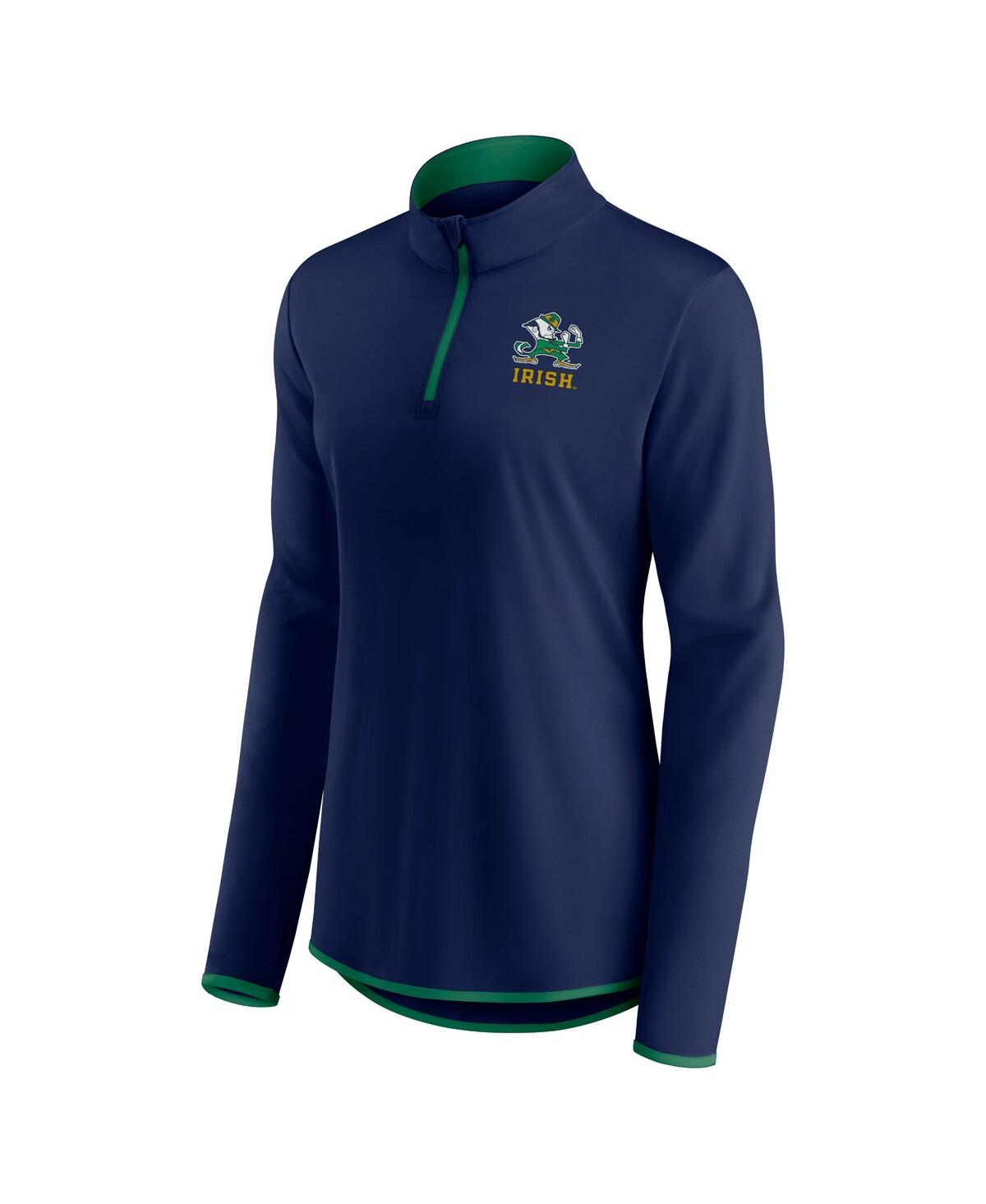 Women's FanaticsNotre Dame Fighting Irish Worth the Drive Quarter-Zip Top - Navy