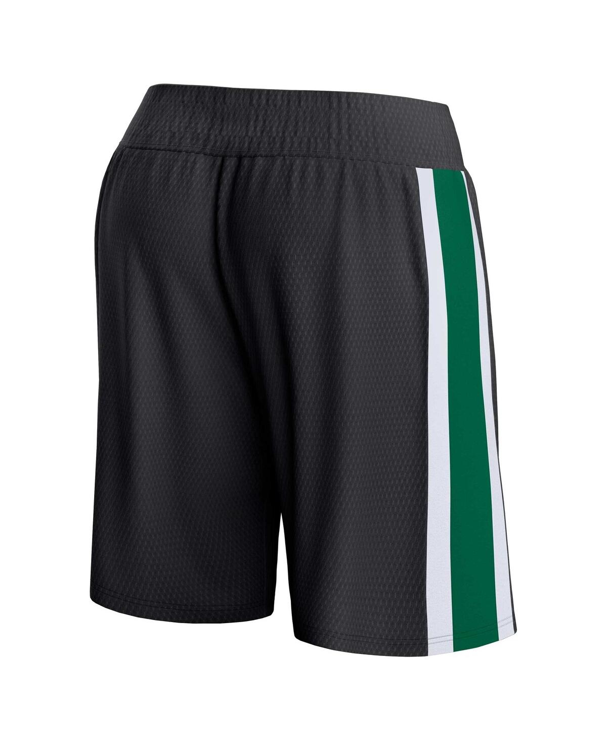 Shop Fanatics Men's  Black, Kelly Green Boston Celtics Referee Iconic Mesh Shorts