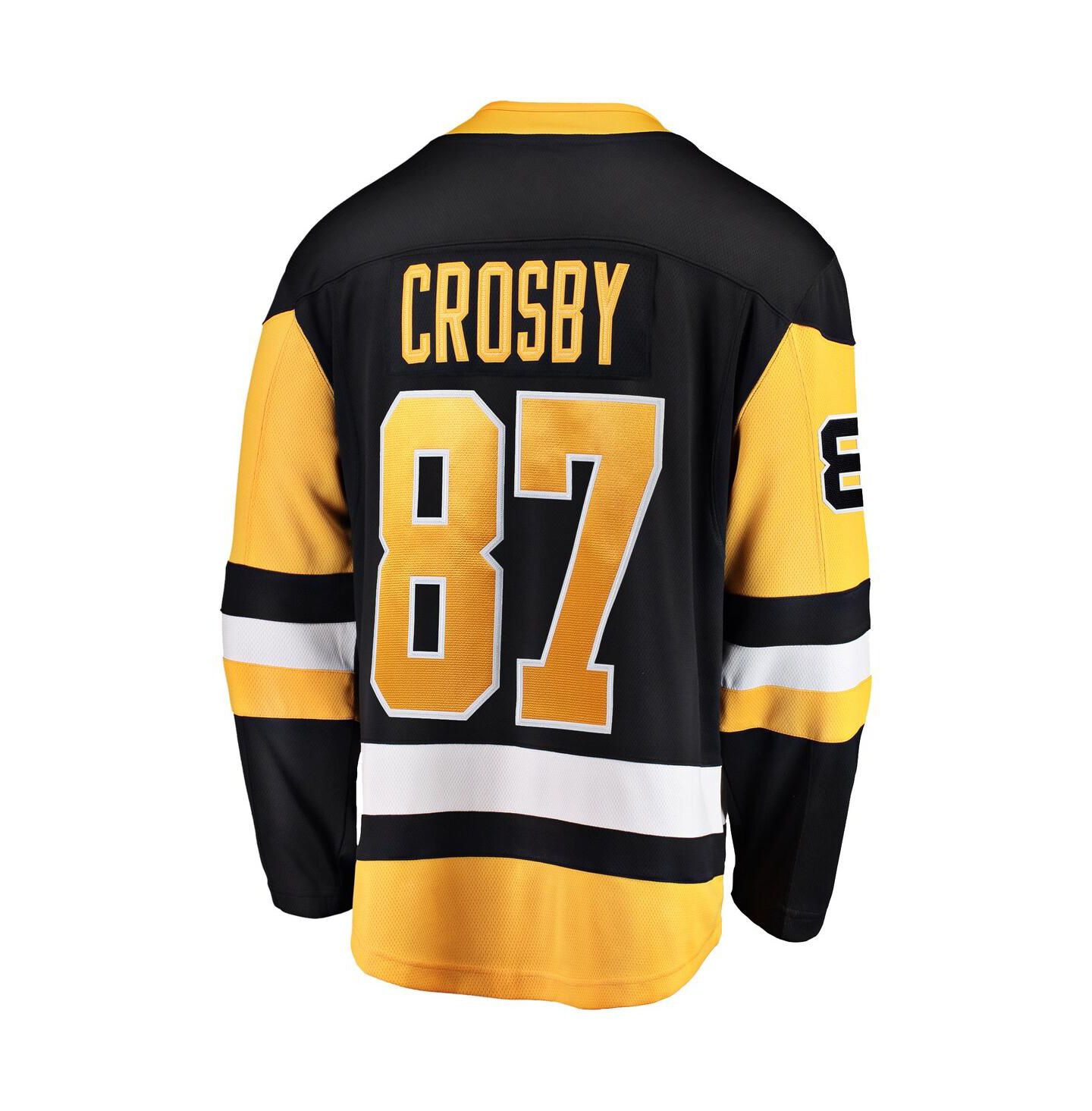Мужской топ Fanatics Sidney Crosby Black Pittsburgh Penguins Captain Patch Home Breakaway Jersey — фото 2