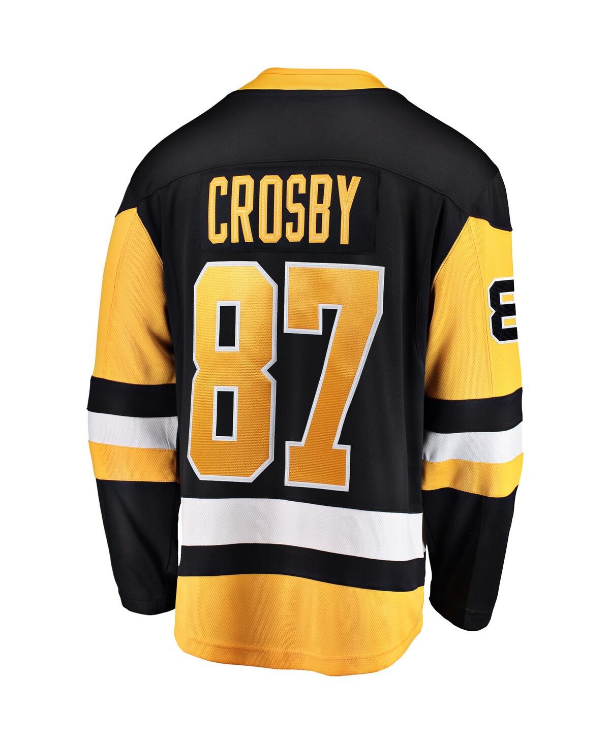 Men's Fanatics Sidney CrosbyPittsburgh Penguins Captain Patch Home Breakaway Jersey - Black