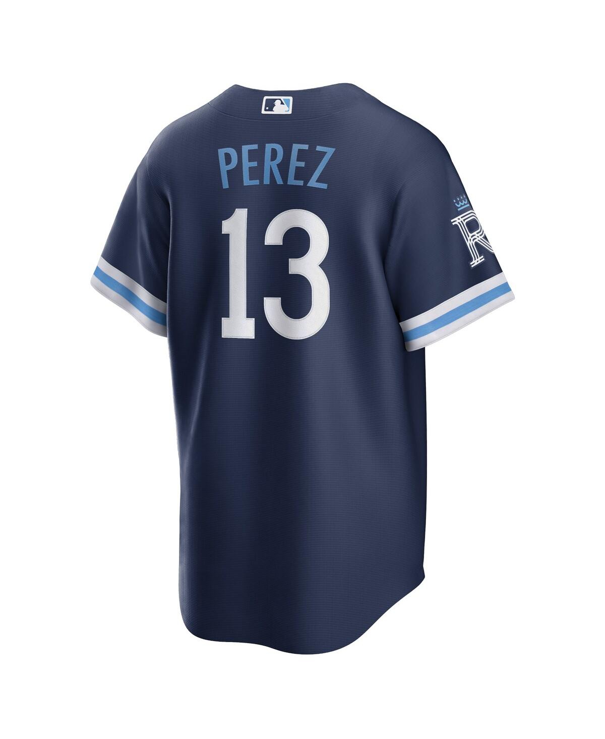 Men's Nike Salvador PerezKansas City Royals City Connect Replica Player Jersey - Navy