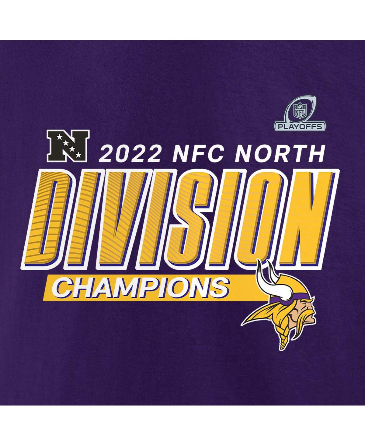 Men's FanaticsMinnesota Vikings 2022 Nfc North Division Champions Divide and Conquer T-shirt - Purple