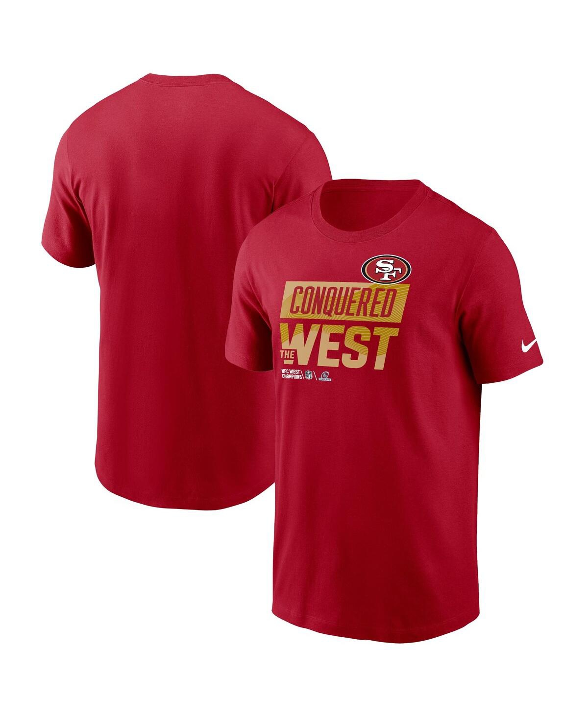 Men's NikeSan Francisco 49ers 2022 Nfc West Division Champions Locker Room Trophy Collection T-shirt - Scarlet