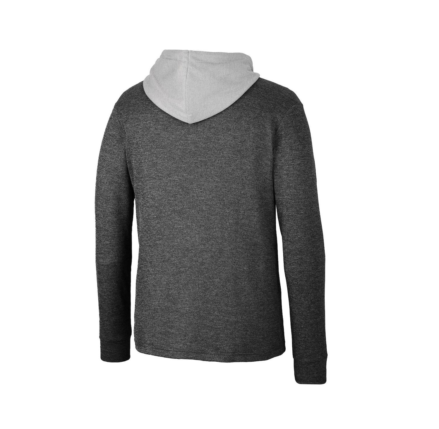Men's Black Oklahoma State Cowboys Ballot Waffle-Knit Thermal Long Sleeve Hoodie T-shirt