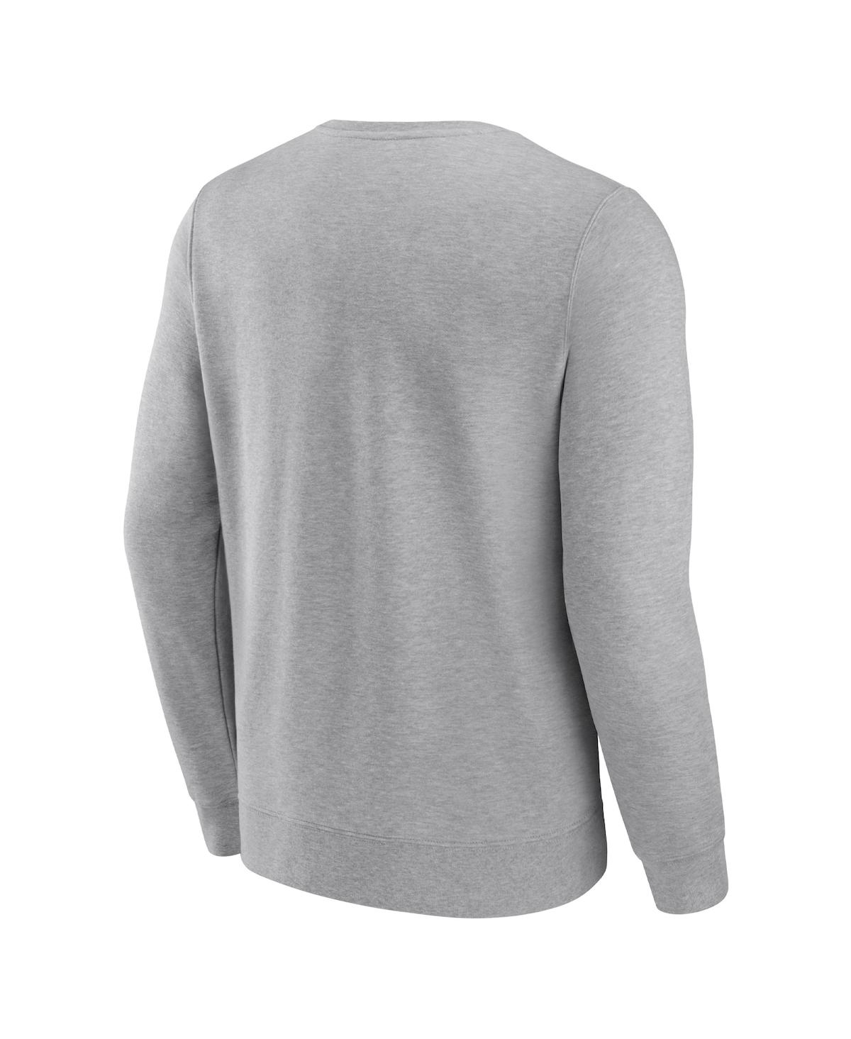 Shop Fanatics Men's  Heathered Gray Brooklyn Nets True Classics Vint Pullover Sweatshirt