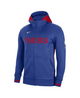 Men's Royal Philadelphia 76ers Authentic Showtime Performance Full-Zip Hoodie