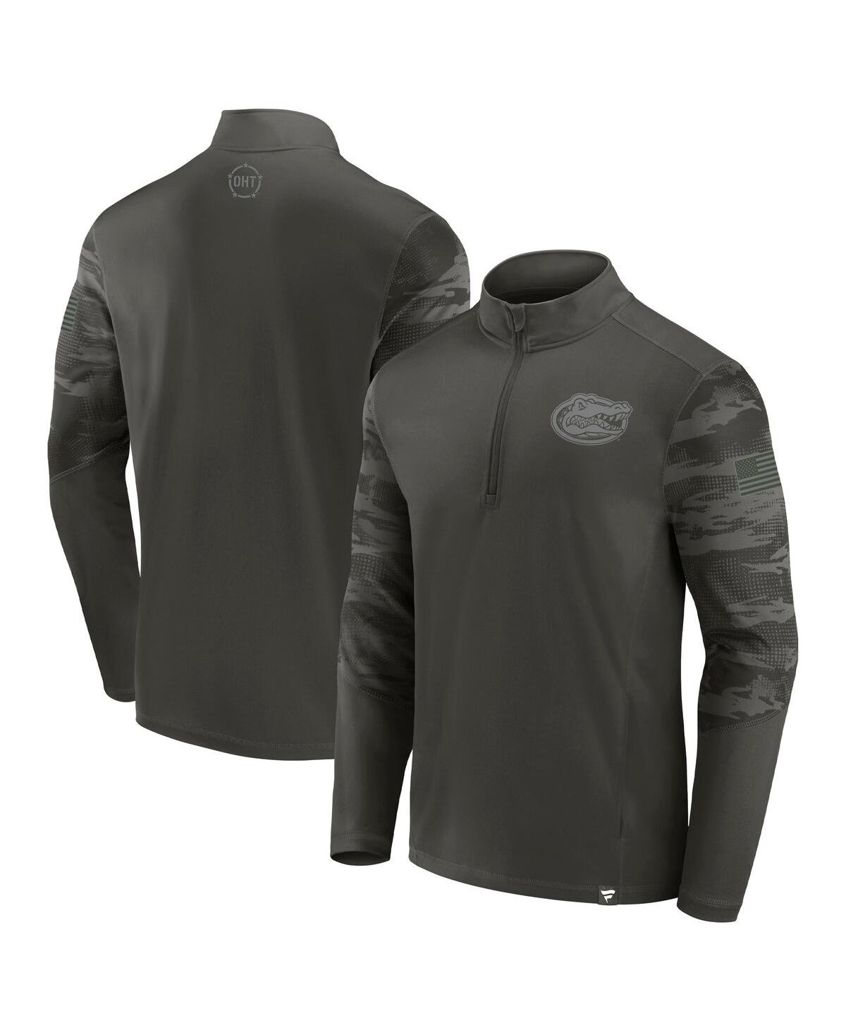 Fanatics Branded Black Florida Gators Oht Military Appreciation Guardian Quarter-zip Top In Black
