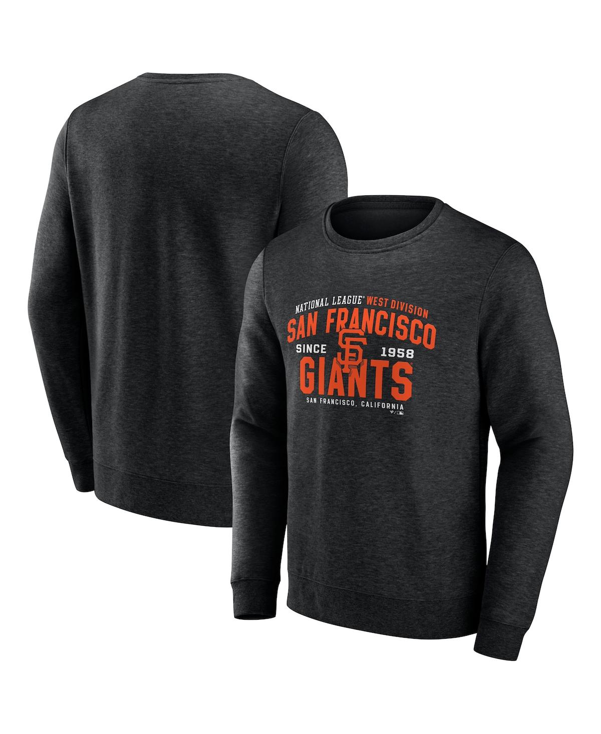 Shop Fanatics Men's  Heathered Black San Francisco Giants Classic Move Pullover Sweatshirt