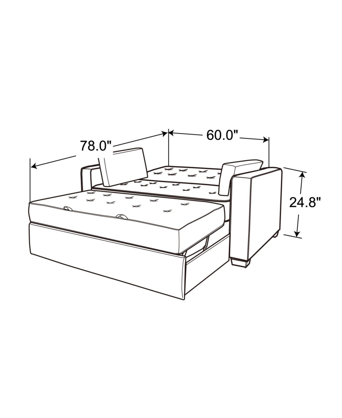 Shop Serta 72.6" W Polyester Augustus Queen Convertible Sofa In Java