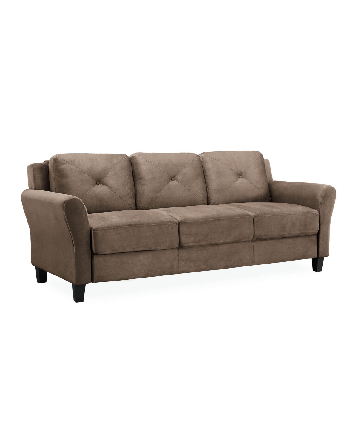 Lifestyle Solutions Harvard Sofa With Rolled Arms In Brown