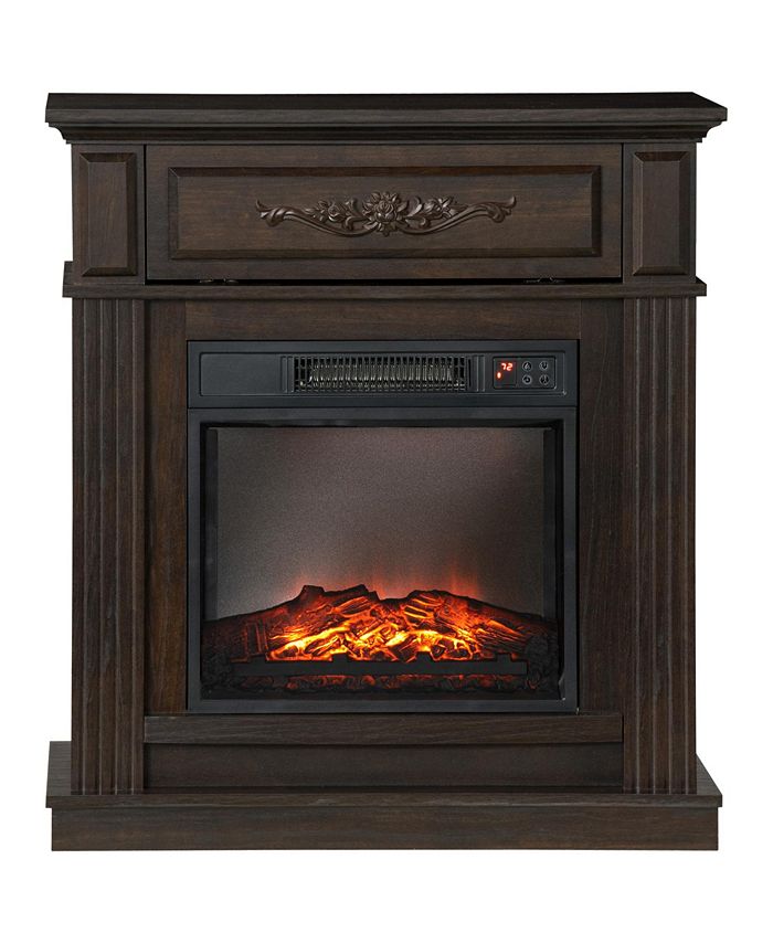 Electric Fireplace TV Stand for TV's up to 40" Flat Screen Brown Macy's
