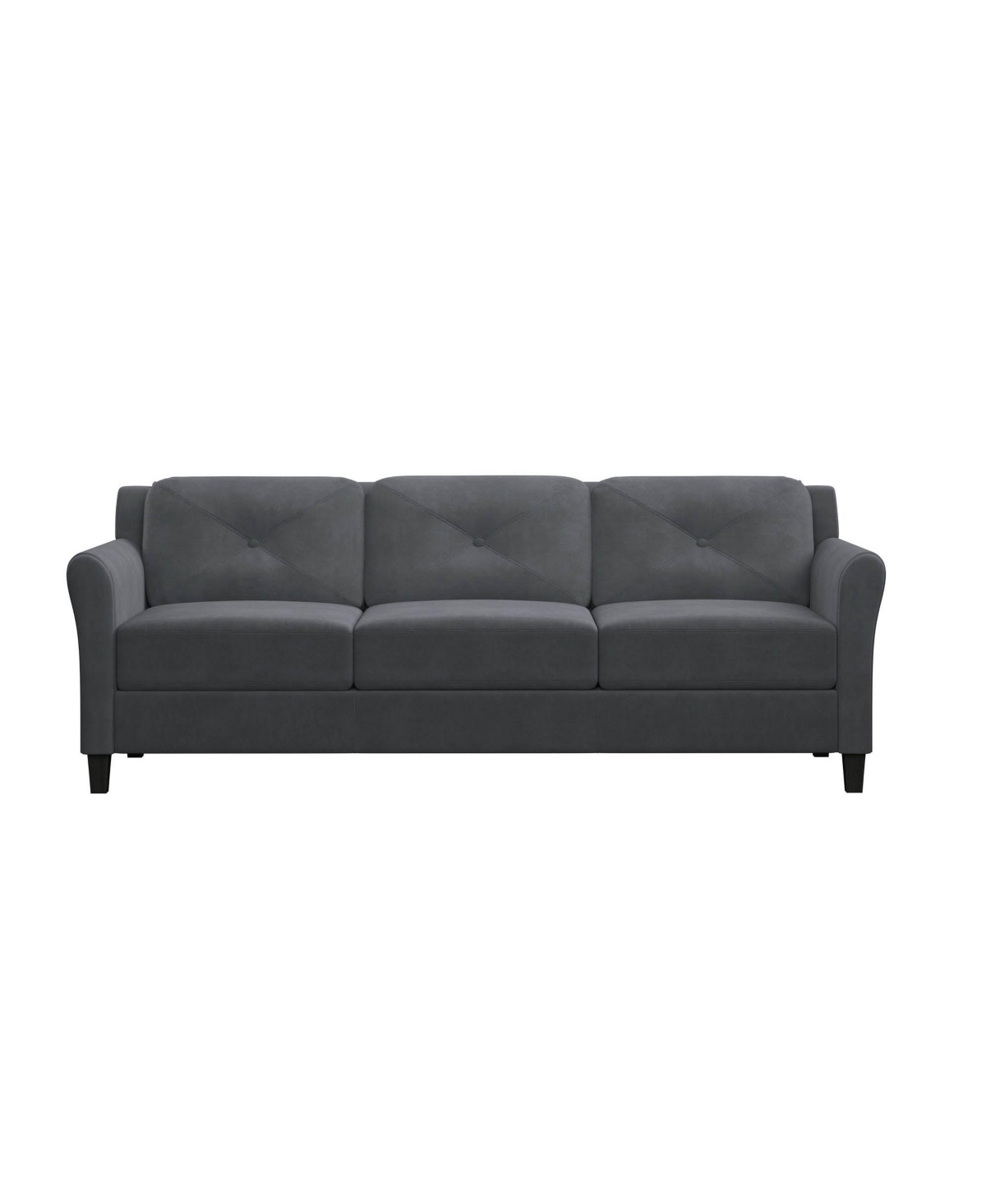 Lifestyle Solutions Harvard Sofa With Rolled Arms In Dark Gray