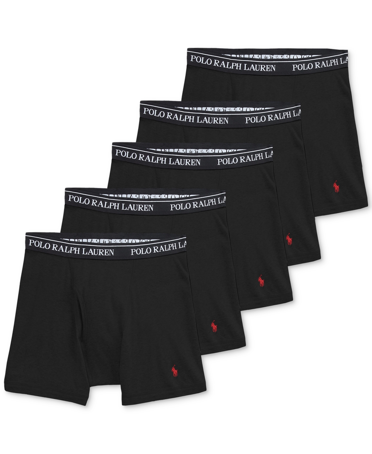 Polo Ralph Lauren Men's 5-pack Classic Cotton Boxer Briefs In Polo Black
