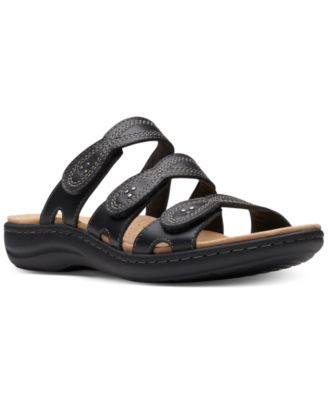 Clarks Women's Laurieann Ayla Slip-On Strappy Sandals - Macy's