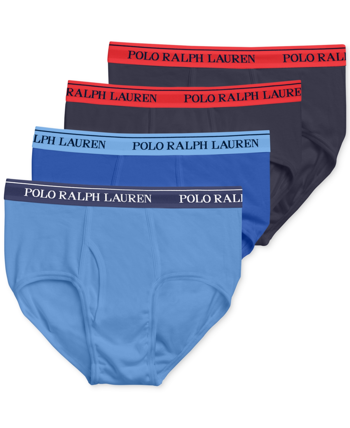Shop Polo Ralph Lauren Men's 4-pack. Classic-fit Mid-rise Briefs In Aerial Blue,rugby Royal,cruise Navy