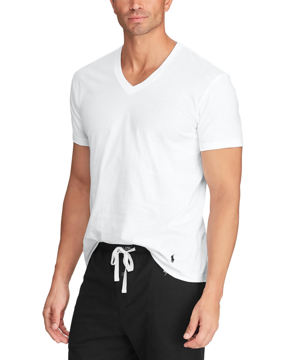 Polo Ralph Lauren Men's V-Neck Classic Undershirt 3-Pack -/ White / Black