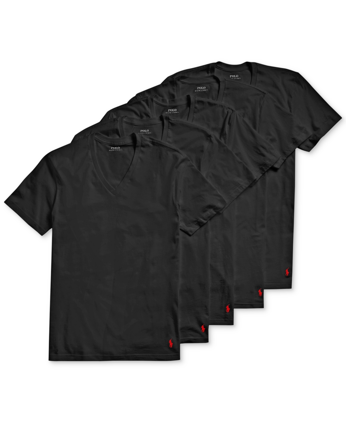 Polo Ralph Lauren Men's 5-Pack Classic-Fit V-Neck Undershirts