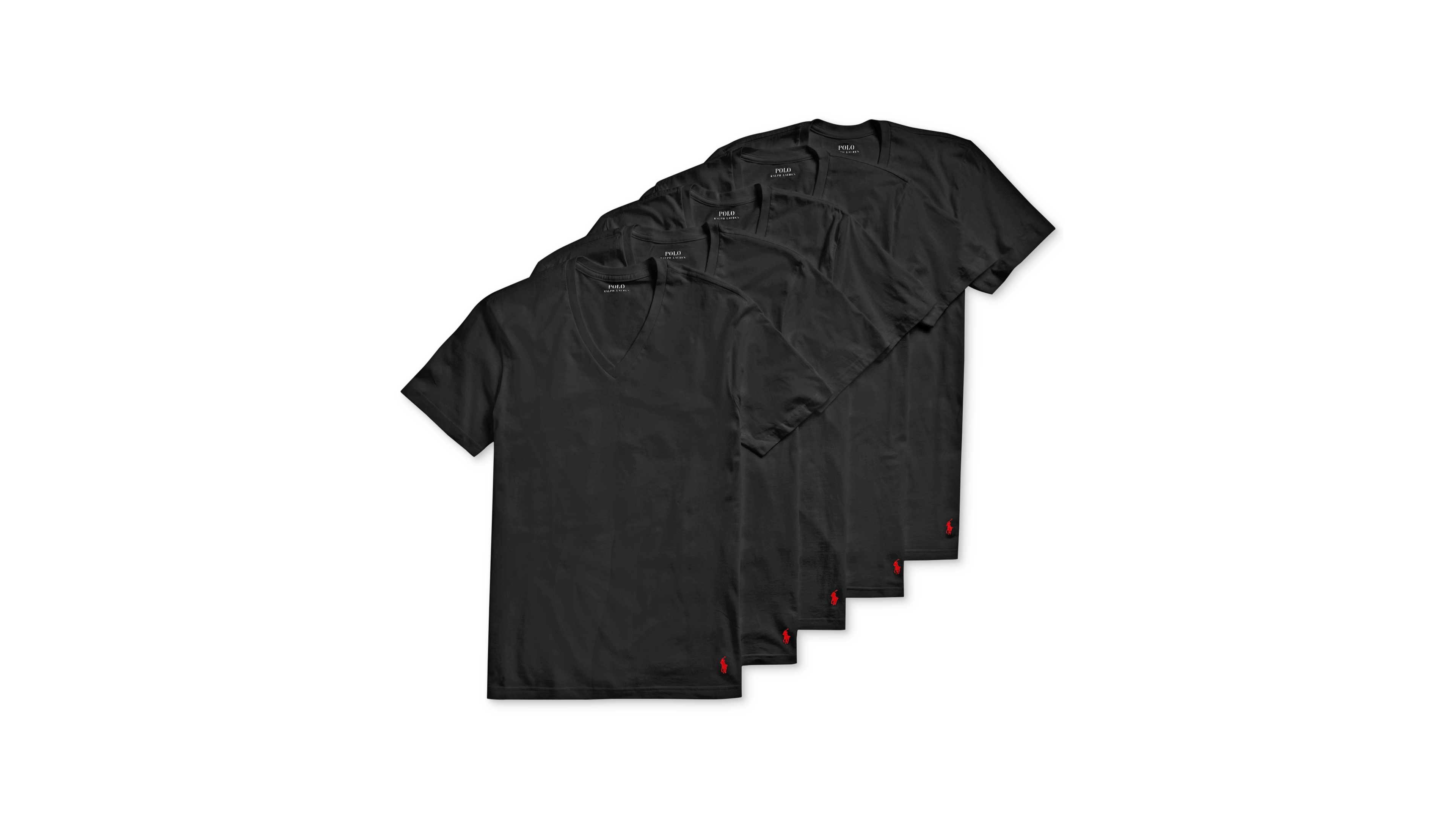 Polo Ralph Lauren Men's 5-Pack Classic-Fit V-Neck Undershirts