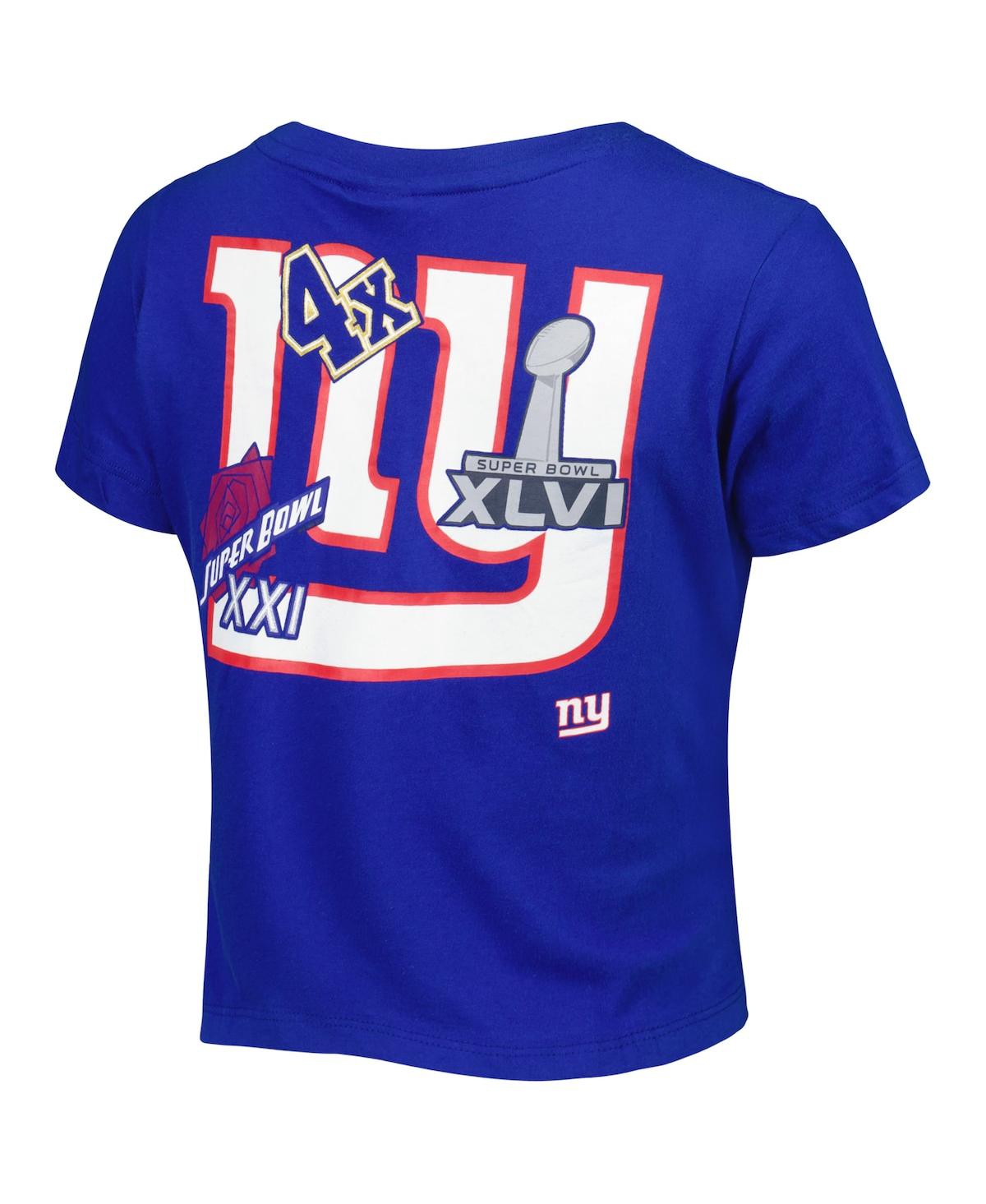 NEW ERA WOMEN'S NEW ERA ROYAL NEW YORK GIANTS HISTORIC CHAMPS T-SHIRT 