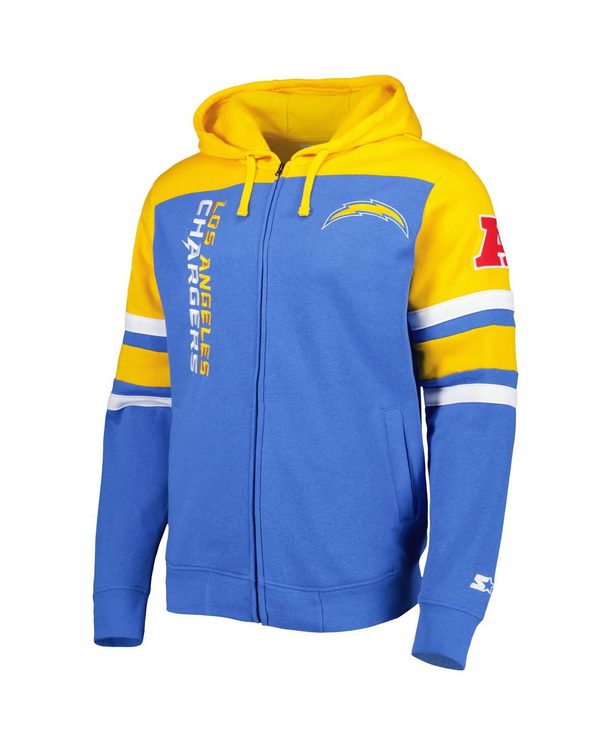 Shop Starter Men's  Royal Los Angeles Chargers Extreme Full-zip Hoodie Jacket