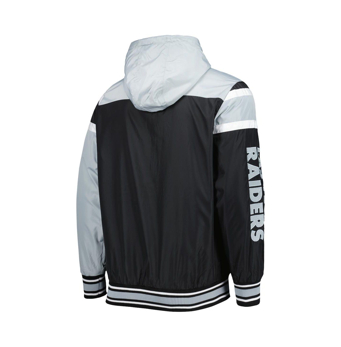 Мужские худи G-III Sports by Carl Banks Black, Gray Las Vegas Raiders Extreme Full Back Reversible Full-Zip Jacket — фото 7