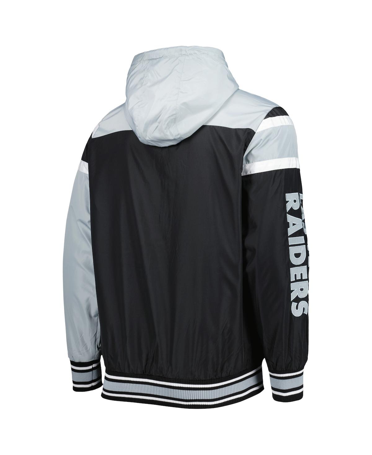 Shop G-iii Sports By Carl Banks Men's  Black, Gray Las Vegas Raiders Extreme Full Back Reversible Hoodie F In Black,gray
