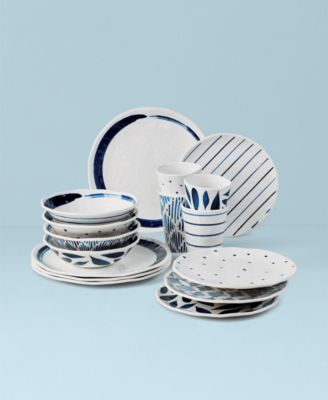 Blue Bay Melamine 16 Pc. Dinnerware Set, Service for 4