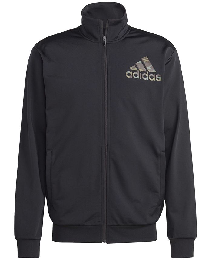adidas Men's Tricot ZipFront CamoLogo Track Jacket Macy's