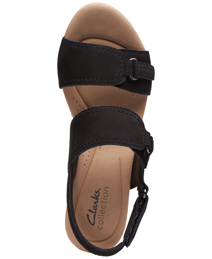 Clarks Women's Rose Lane Slingback Platform Wedge Sandals - Macy's