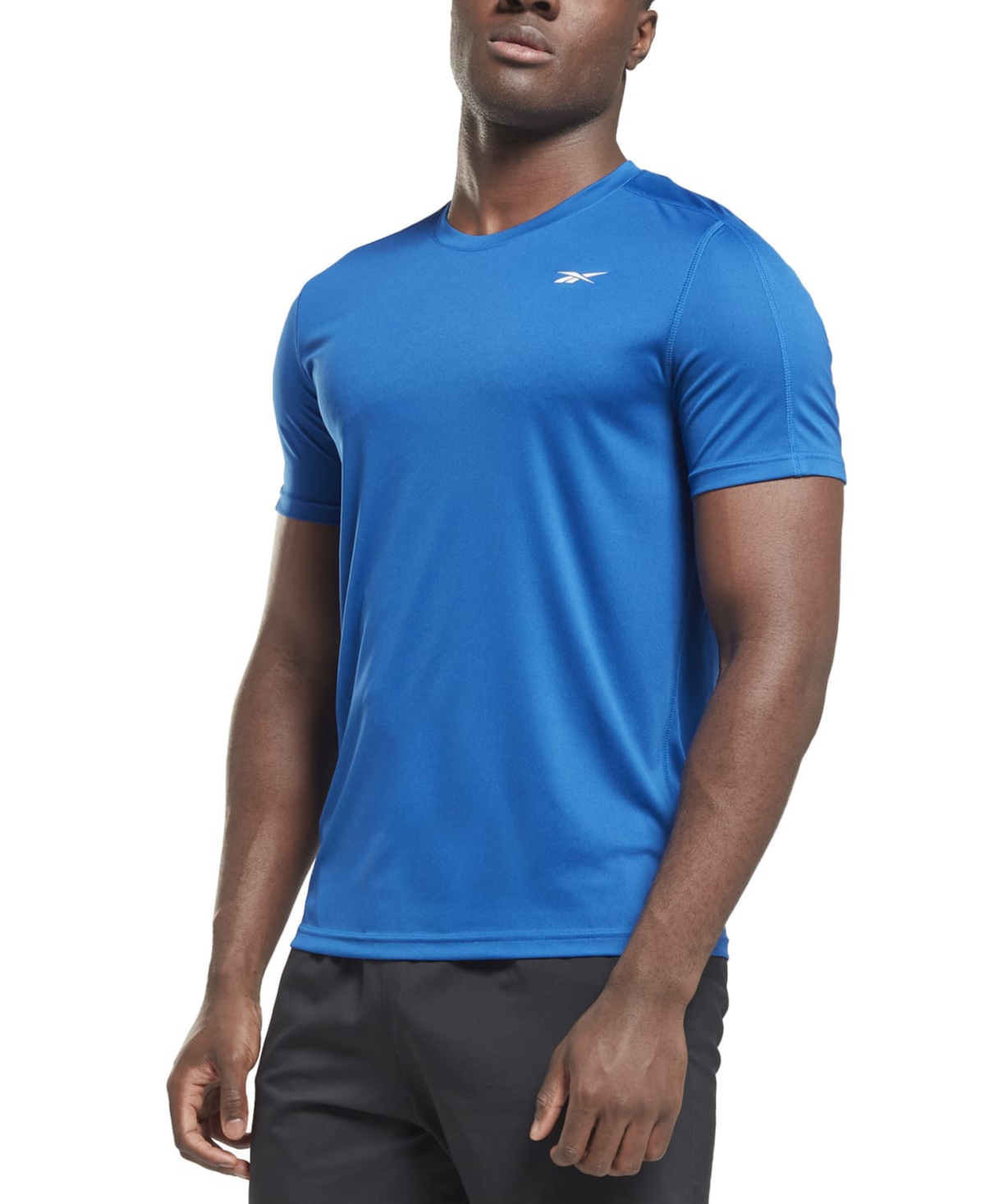 Shop Reebok Men's Training Moisture-wicking Tech T-shirt In Vector Blue