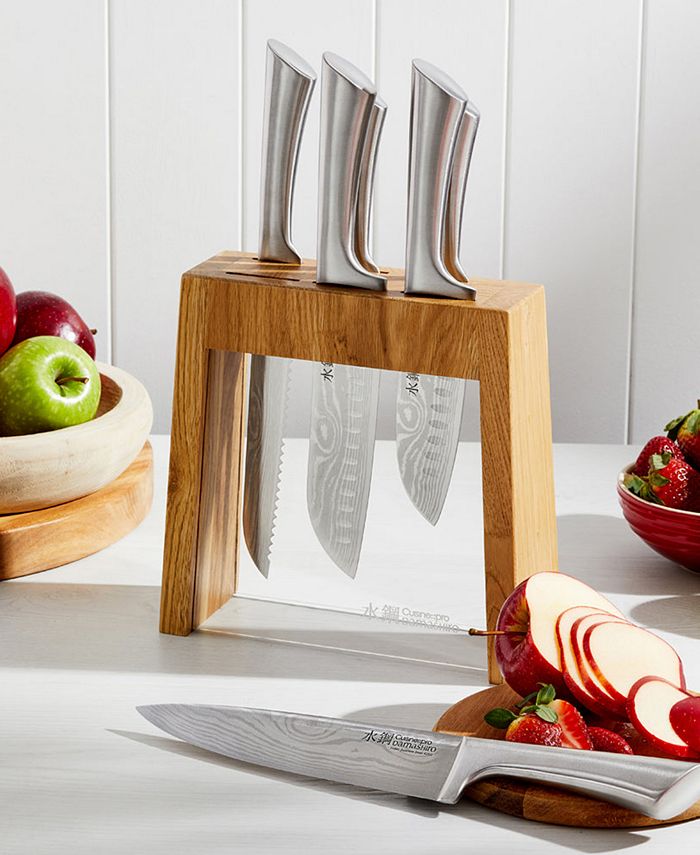 Cuisinepro® Damashiro Mizu Knife Block Oak Set, 7 Piece Macy's