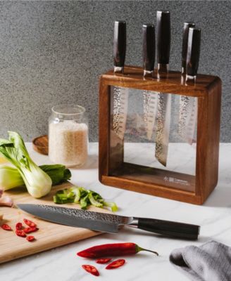 Damashiro Emperor Mokuzai Knife Block Set, 7 Piece