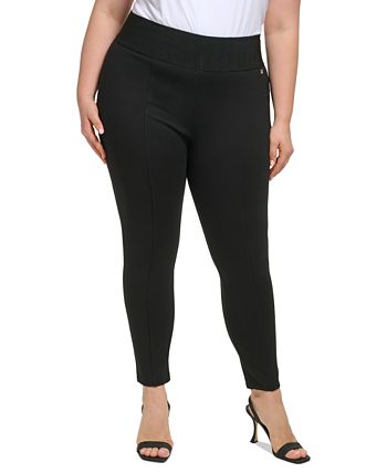 Calvin Klein Plus Size Pull-On Skinny Compression Pants - Macy's