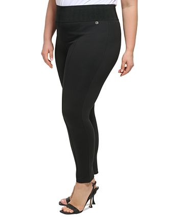 Calvin Klein Plus Size Pull-On Skinny Compression Pants - Macy's